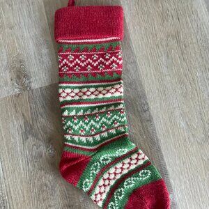 Fairisle Knit Holiday Stocking